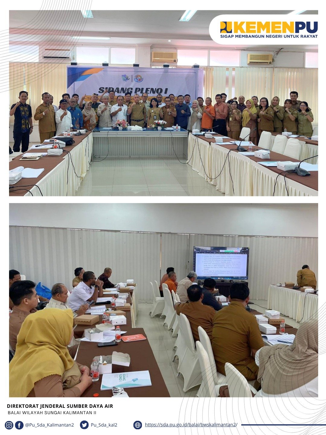Sidang Pleno I TKPSDA WS Mentaya–Katingan dan WS Jelai–Kendawangan Tahun 2026